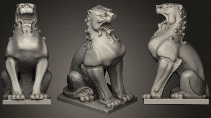 Animal figurines (Komainu  2, STKJ_0337) 3D models for cnc